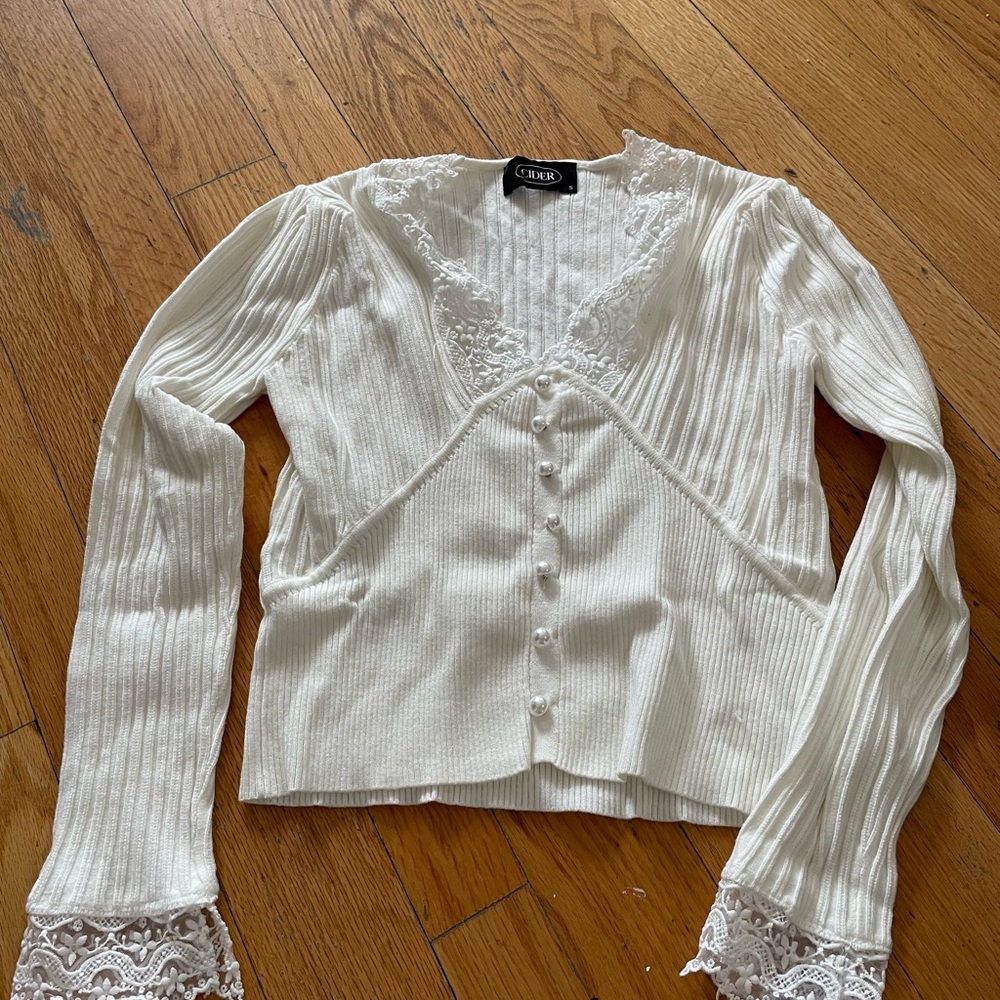 Cottagecore white top